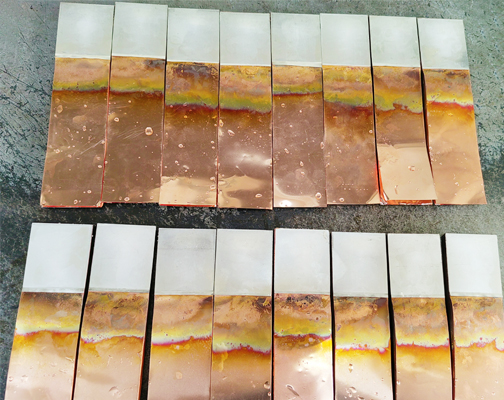 为什么有的客户软铜排扩散焊时,表面要贴银片?